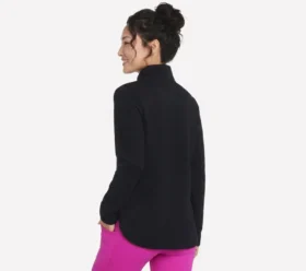 Pull en tricot doux Ottoman à fermeture éclair 1/4