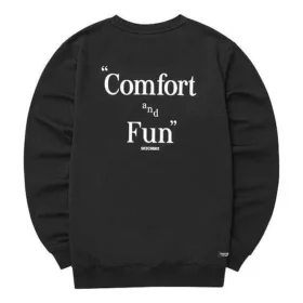 Pull imprimé de lettres « Noir Blanc »