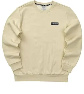 Pull à manches longues décontracté avec logo imprimé « Beige »