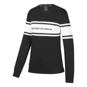 Pull à manches longues imprimé de lettres « Noir Blanc »