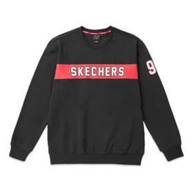 Pull-over en tricot imprimé Alphabet Skechers pour homme, noir