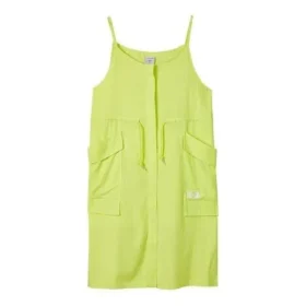 Robe ample sans manches unie avec cordon de serrage à la taille « Green »