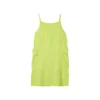 Robe ample sans manches unie avec cordon de serrage à la taille « Green »
