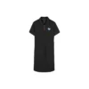 Robe à manches courtes ajustée à la taille avec logo imprimé « Blanc Noir Bleu »