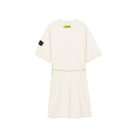 Robe à manches courtes avec cordon de serrage à la taille et logo de la série Stroll « Blanc Vert »