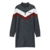 Robe patchwork sportive à empiècements contrastés « Noir Blanc Rose »