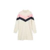 Robe patchwork sportive à empiècements contrastés « Noir Blanc Rose »