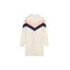 Robe patchwork sportive à empiècements contrastés « Noir Blanc Rose »