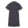 Robe sport-décontractée à col rond et manches courtes, couleur unie « Noir »