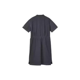 Robe sport-décontractée à col rond et manches courtes, couleur unie « Noir »