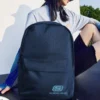 Sac à dos avec logo imprimé « Bleu »
