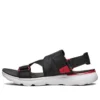 Sandales de plage et de sport respirantes à velcro, noir et rouge