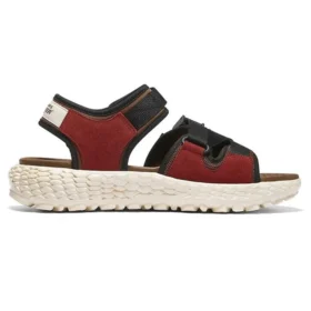Sandales de sport brunes à talon plat et bout ouvert Monster Velcro pour l&rsquo;extérieur