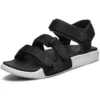 Sandales de sport d&rsquo;extérieur à velcro Noir et Blanc