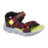 Sandales Hypno Splash à velcro et bout ouvert pour grands garçons, rouge