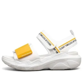 Sandales mode antidérapantes Blanc/Jaune