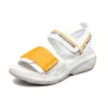 Sandales mode antidérapantes Blanc/Jaune