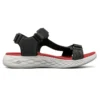 Sandales On-the-GO 600 à velcro Noir/Rouge
