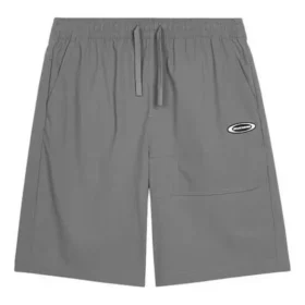 Short de sport droit à taille mi-haute et cordon de serrage « Gris »