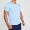 Skechers pour homme, t-shirt de sport à manches courtes en tricot, bleu