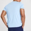 Skechers pour homme, t-shirt de sport à manches courtes en tricot, bleu