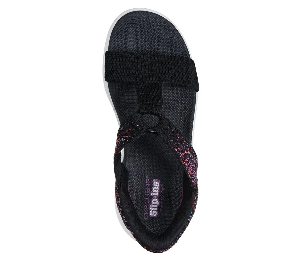 Skechers Slip-ins : Sandales Go Walk Massage Fit – Confetti Sky Skechers Slip-ins : Sandales Go Walk Massage Fit – Confetti Sky