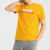 Skechers Sport pour homme, imprimé alphabétique, manches courtes, couleur or