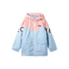 Survêtement à capuche zippé avec lettres imprimées « Blue Pink »
