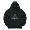 Sweat à capuche avec lettres de la série Diamond « Noir Blanc »