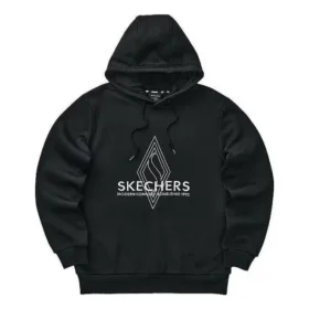 Sweat à capuche avec lettres de la série Diamond « Noir Blanc »