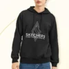 Sweat à capuche avec lettres de la série Diamond « Noir Blanc »
