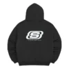 Sweat à capuche avec logo imprimé « Noir Blanc »