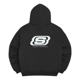 Sweat à capuche avec logo imprimé « Noir Blanc »