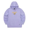 Sweat à capuche imprimé de lettres de la série Casual Colorée « Violet Jaune »