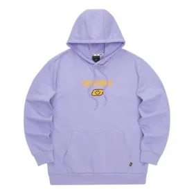 Sweat à capuche imprimé de lettres de la série Casual Colorée « Violet Jaune »