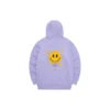Sweat à capuche imprimé de lettres de la série Casual Colorée « Violet Jaune »