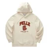 Sweat à capuche à manches longues avec lettres imprimées « Beige Rouge »