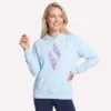 Sweat à capuche à motif floral en losanges Sweat à capuche à motif floral en losanges