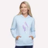 Sweat à capuche à motif floral en losanges Sweat à capuche à motif floral en losanges