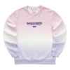 Sweat à col rond avec lettres dégradées « Purple Pink White »