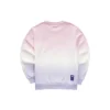 Sweat à col rond avec lettres dégradées « Purple Pink White »