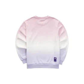Sweat à col rond avec lettres dégradées « Purple Pink White »