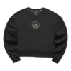 Sweat à col rond avec motif « Smile » « Noir Gris Violet »
