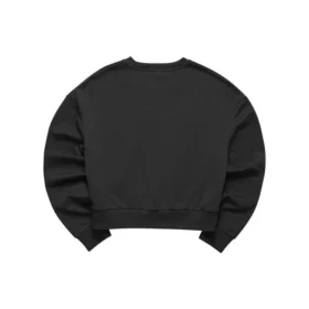 Sweat à col rond avec motif « Smile » « Noir Gris Violet »