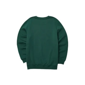 Sweat à col rond décontracté avec imprimé « Vert Blanc »