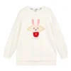 Sweat à col rond imprimé de la série CNY « Blanc Rouge »