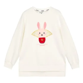 Sweat à col rond imprimé de la série CNY « Blanc Rouge »