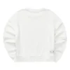 Sweat-shirt ample à col rond uni « Whtie »