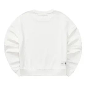 Sweat-shirt ample à col rond uni « Whtie »