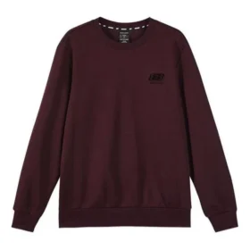 Sweat-shirt ample unie en maille « Bordeaux noir »